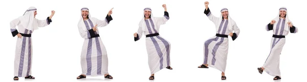Férfi arab elszigetelt fehér background — Stock Fotó