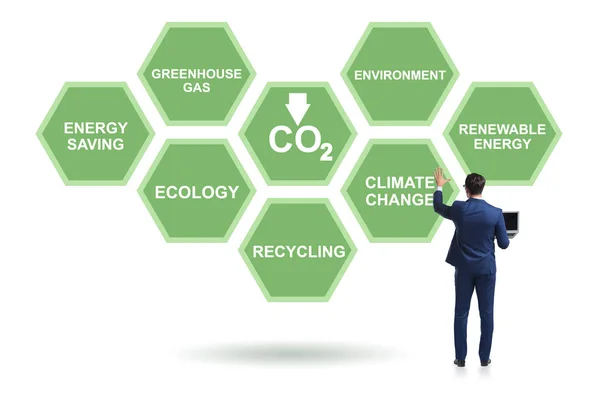 Empresario en ecología y medio ambiente concepto — Foto de Stock