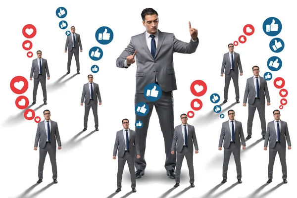 Conceito de redes sociais com empresários — Fotografia de Stock