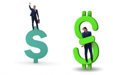 İşadamı dolar ve borç kavram