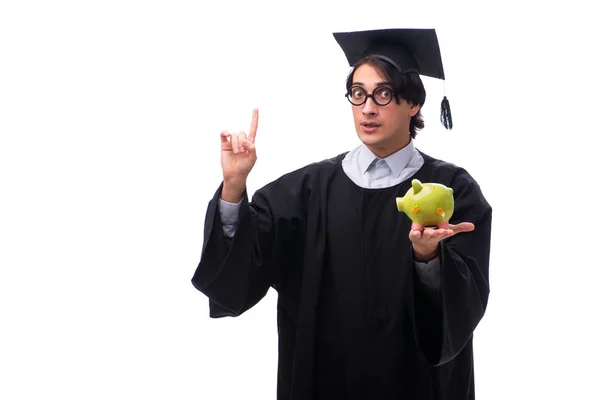 Ung vacker man examen från university — Stockfoto