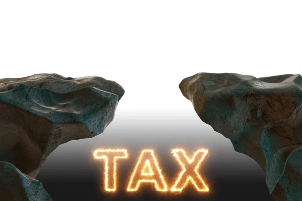 Daňová koncepce s hořící dopisy — Stock fotografie