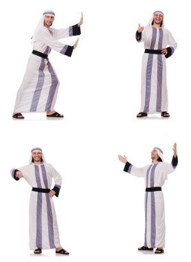 Beyaz arka plan üzerinde izole erkek Arap