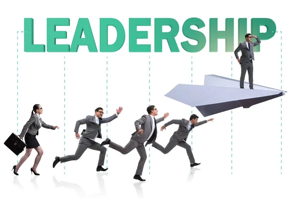 Concepto de liderazgo con varios empresarios —  Fotos de Stock