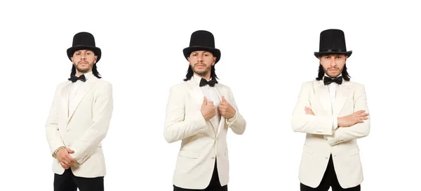 Collage of young man in suit — Stock Photo, Image