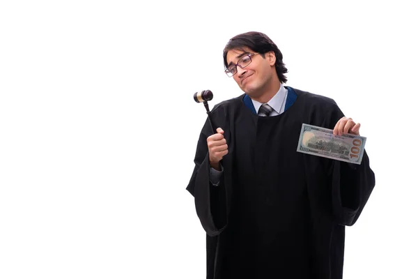Joven juez guapo aislado en blanco —  Fotos de Stock
