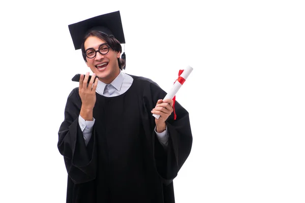 Jovem bonito homem graduando-se na universidade — Fotografia de Stock