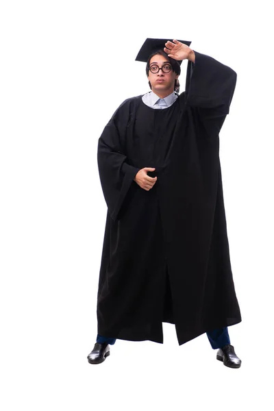 Young handsome man graduating from university — Stock Photo, Image