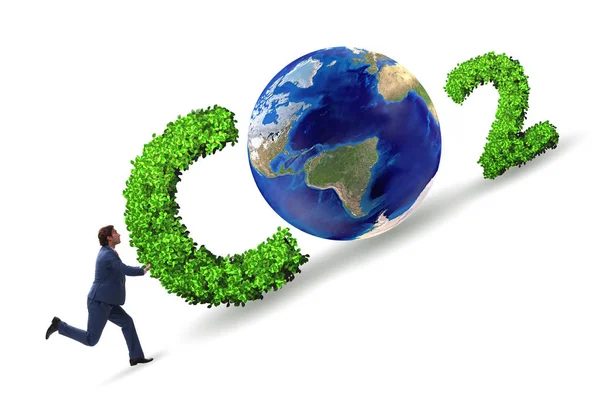 Concepto ecológico de las emisiones de gases de efecto invernadero — Foto de Stock