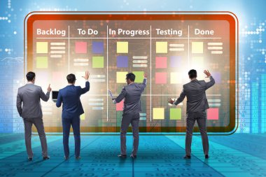 İşadamı çevik yöntemler kavram