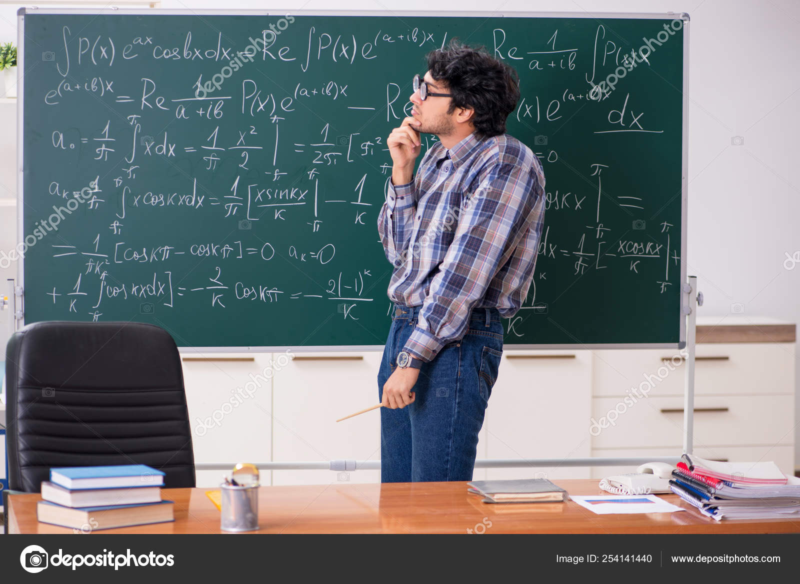 Funny male math teacher in the classroom Stock Photo by ©Elnur_ ...