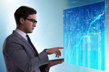 İşadamı kavramı ticaret fütüristik hisse senedi