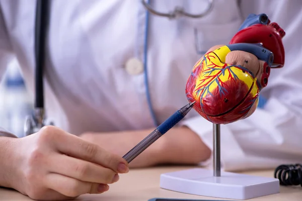 Klinikte çalışan Arap kadın doktor. — Stok fotoğraf