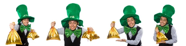 Funny man in saint patrick holiday concept — Stock Photo, Image