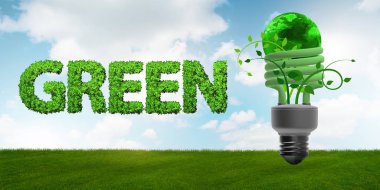 Enerji verimliliği - 3d render kavramı