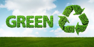 -3d render geri dönüşüm kavramı