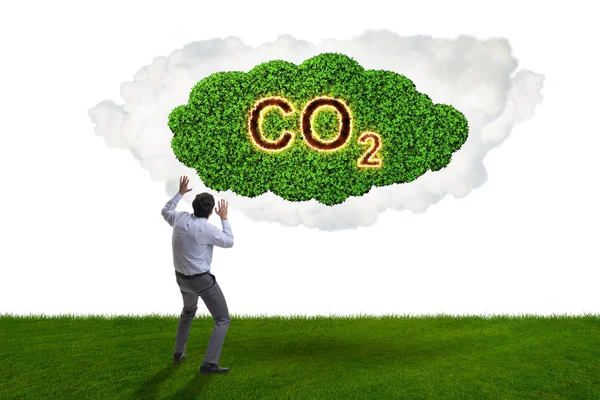 Ekologiska begrepp utsläpp av växthusgaser — Stockfoto