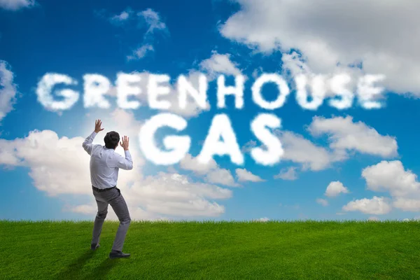 Ecological concept of greenhouse gas emissions