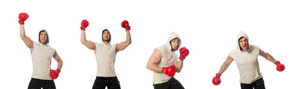 Концепція боксу з молодим спортсменом — стокове фото