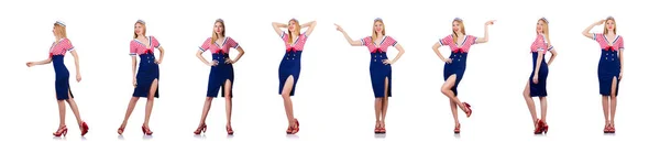 Kvinna i sjöman kostym - Marina koncept — Stockfoto