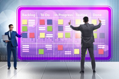 İşadamı çevik yöntemler kavram