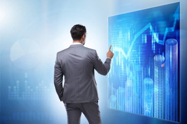 İşadamı kavramı ticaret fütüristik hisse senedi