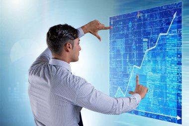 İşadamı kavramı ticaret fütüristik hisse senedi