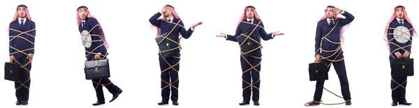 Hombre árabe en concepto de gestión del tiempo — Foto de Stock