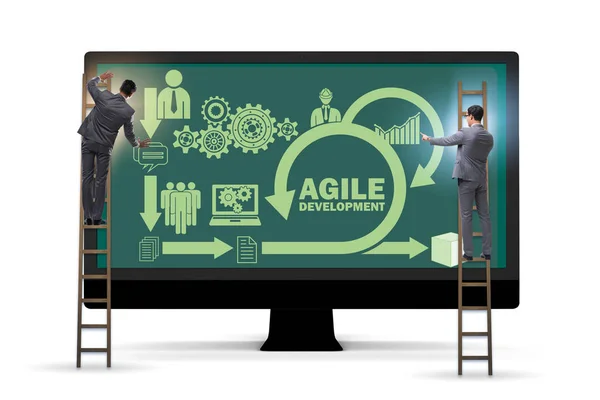 Zakenman in agile methoden concept — Stockfoto