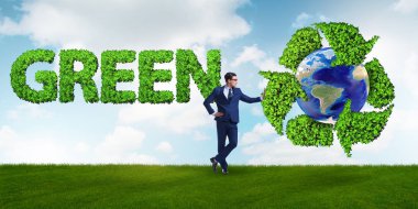 İşadamı ekolojik kavram geri dönüşüm