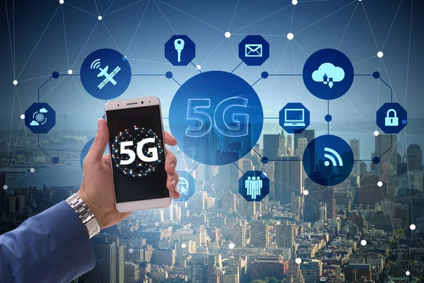 인터넷 연결 기술의 5 g 개념 — 스톡 사진