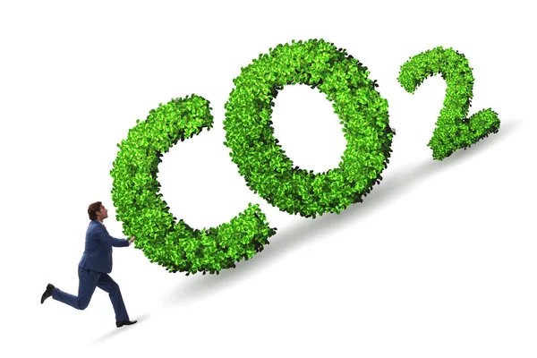 Экологическая концепция выбросов парниковых газов — стоковое фото