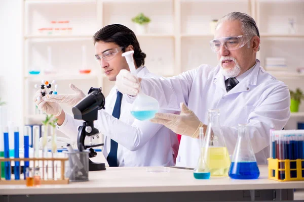 Dos químicos trabajando en el laboratorio —  Fotos de Stock