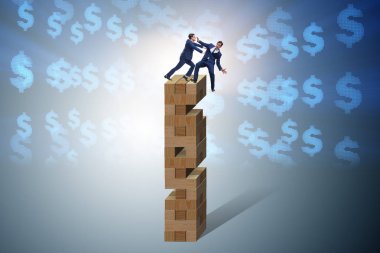 İş rekabet kavramı iki iş adamları ile