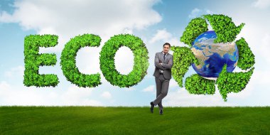 İşadamı ekolojik kavram geri dönüşüm