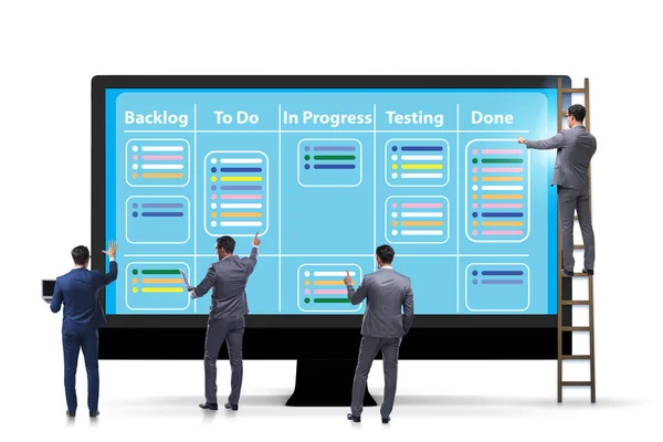 Businessman in agile methods concept