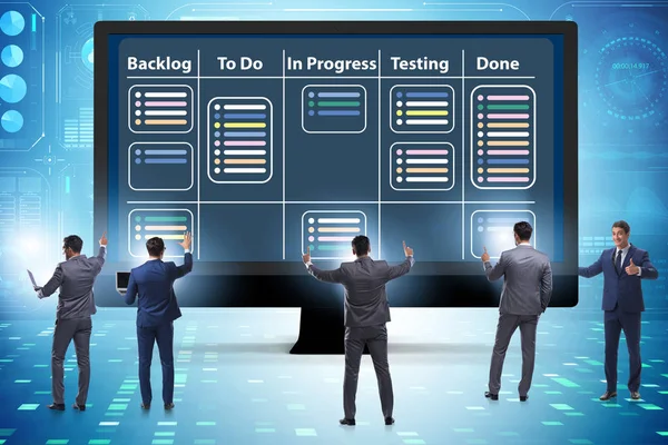 Businessman in agile methods concept