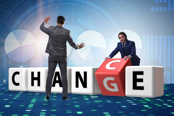 Επιχειρηματίας ανάληψη chance για αλλαγή — Φωτογραφία Αρχείου