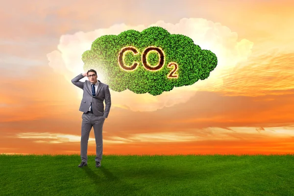 Concept écologique des émissions de gaz à effet de serre — Photo