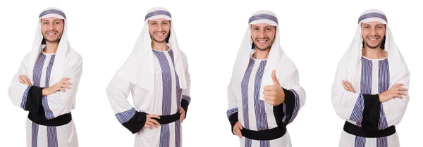 Männlicher Araber isoliert auf weißem Hintergrund — Stockfoto