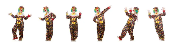 Clown isolerad på den vita bakgrunden — Stockfoto