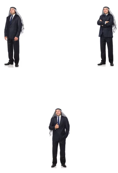 Hombre de negocios árabe en traje aislado en blanco —  Fotos de Stock