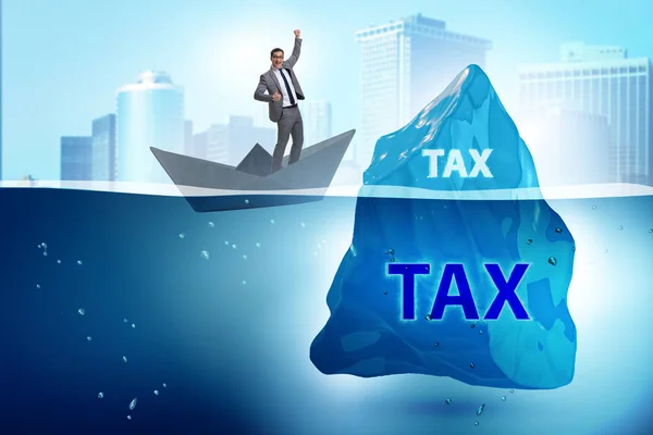 Tax payment concept with iceberg — Stock Photo, Image