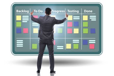 İşadamı çevik yöntemler kavram