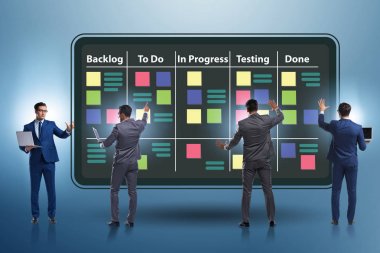 İşadamı çevik yöntemler kavram