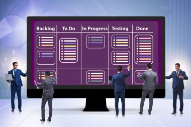 İşadamı çevik yöntemler kavram