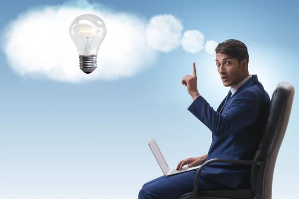 Young businessman dreaming of better things — Stock Photo, Image