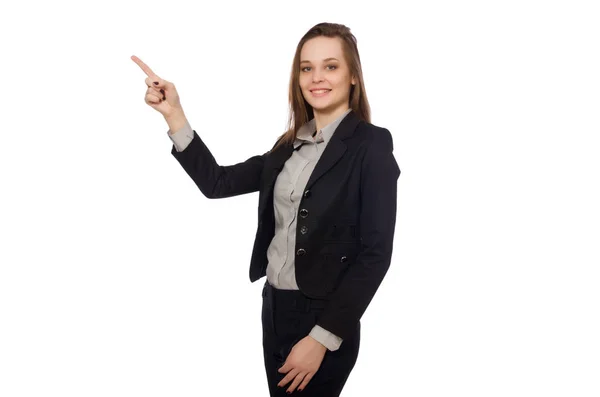 Mujer en concepto de negocio aislado en blanco —  Fotos de Stock