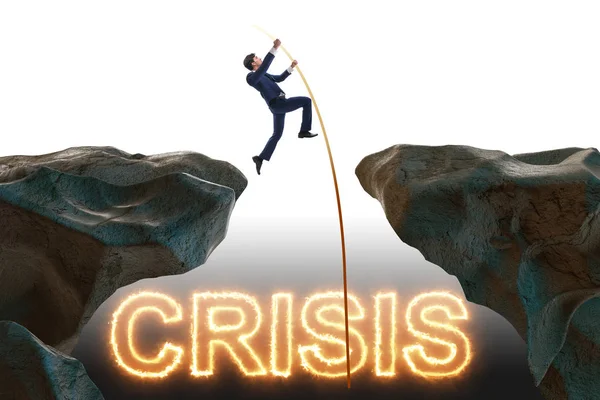 Concepto de crisis con empresario en concepto de negocio —  Fotos de Stock