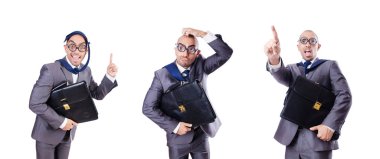 komik inek işadamı beyaz